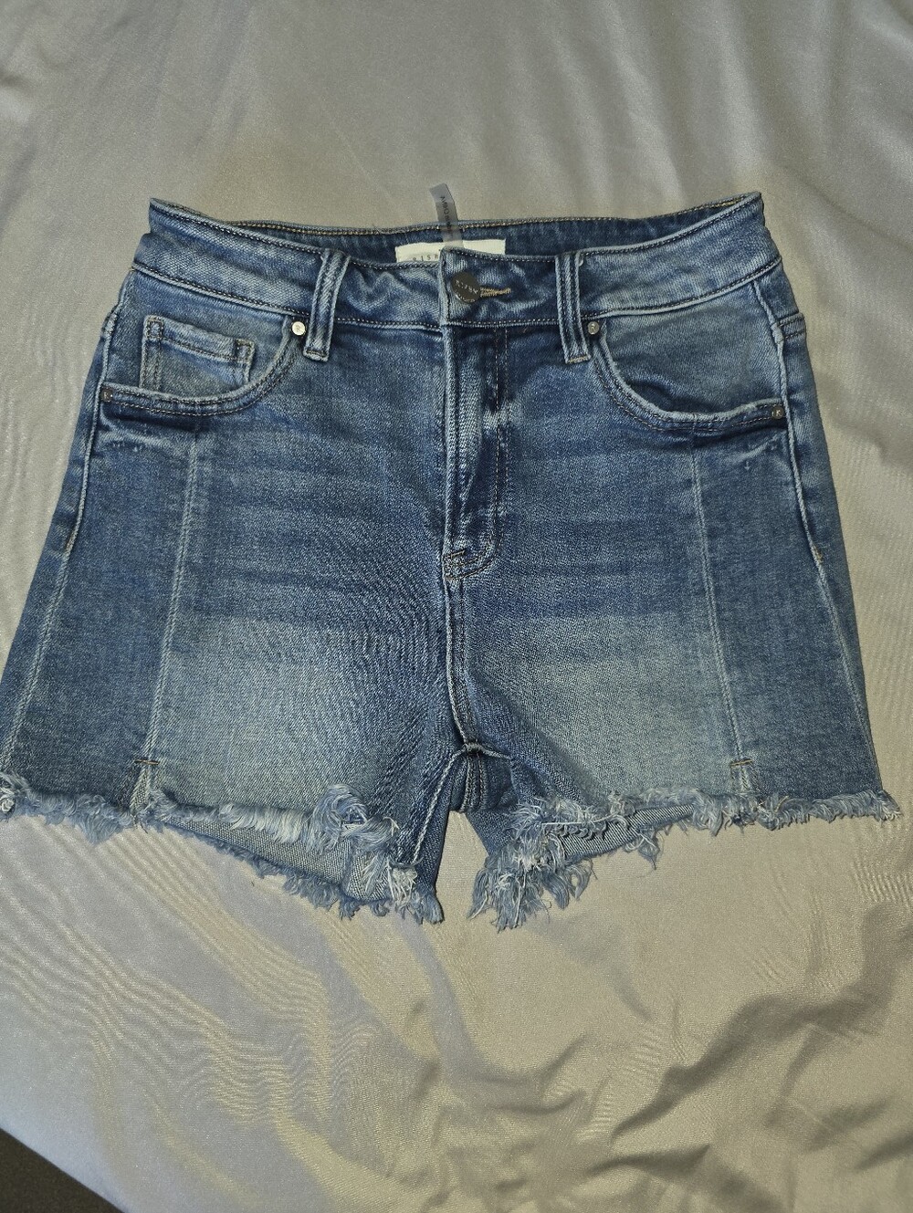 Risen Jean Shorts  High Rise Denim Stretchy Womens Small
